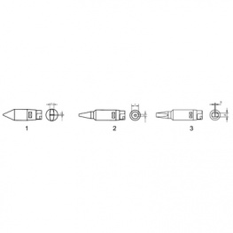 54426299, Soldering tip HT series for LR82 and FE80 Chisel shaped, Weller