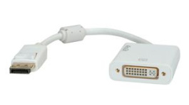 12.03.3136, Adapter, DisplayPort Plug - DVI-D 24+1-Pin Socket, Roline