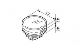 AT4055JC, Switch Cap 9 mm 19 mm, NKK Switches (NIKKAI, Nihon)