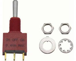 RND 210-00462, Miniature Toggle Switch, On-Off-On, Soldering Lugs, RND Components