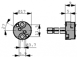 324, Патрон для лампы G4/GX5.3, Vossloh