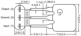 SFELF10M7EA00-B0, Resonator 3 pin 10.7 MHz, Murata