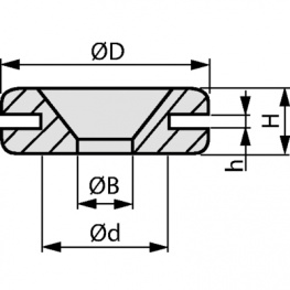 HV1401-PVC-BK-M1, Cable Grommet Black diam. 5 mm, HellermannTyton
