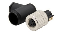 RND 205-01144, M8 Circular Connector, Right Angle, Socket, 3 Poles, A-Coded, Screw, RND Connect