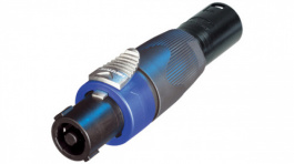 NA4FX-M, XLR, Cable plug 3 Quick Lock&nbsp;&nbsp;Black / Blue, Neutrik