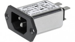 3-100-776, Power inlet with filter 10 A 250 VAC, Schurter
