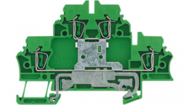 1690000000, ZDK 2.5PE terminal block z series tension clamp, 0.5...2.5 mm2 green / yellow, Weidmuller