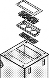 23130-070, Top Cover with Cut-outs, Schroff