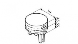 AT4017G, Switch Cap 10 mm 19 mm, NKK Switches (NIKKAI, Nihon)