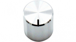 RND 210-00342, Aluminium Knob, silver, 6.4 mm shaft, RND Components