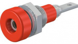 23.0060-22, Panel Mount Socket 2mm Red 10A 60V Optalloy-Plated, Staubli (former Multi-Contact )