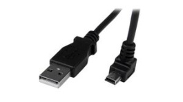 USBAMB2MD, USB Cable Down Angle USB-A Plug - USB Mini-B 2m USB 2.0 Black, StarTech.com