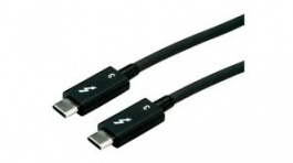 11.02.9040, Cable Thunderbolt 3 Plug - Thunderbolt 3 Plug 500mm USB 4.0 Black, Roline
