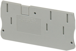 3211508, D-PT 6-TWIN End cover 6-T 74 x 2.2 x 36 mm Grey, Phoenix Contact