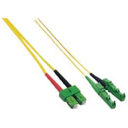E2ASCA09DYE20, FO cable 9/125um E2000-APC/SC-APC 20 m yellow, AFL Hyperscale