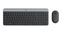 920-009204, Keyboard and Mouse, 1000dpi, MK470, US English with €, QWERTY, Wireless, Logitech