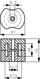 B65713-A-R27 [2 шт], PM 87/70 core set N27 PU=2 ST, TDK-Epcos