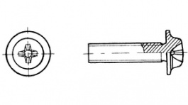 48250306 [100 шт], Screw, integrated washer head, Phillips M3 6 mm, BOSSARD