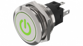 82-6151.1A34.B002, Illuminated Pushbutton, Green, 1CO, IP65/IP67, Momentary Function, EAO