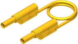 MLS GG 100/1 yellow, Safety test lead diam. 4 mm Yellow 100 cm 1 mm2 CAT III, SKS Kontakttechnik