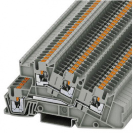 3213953, PTI 2,5-L/L level terminal block push-in, 0.14...4 mm2 400 vac 24 a grey, Phoenix Contact