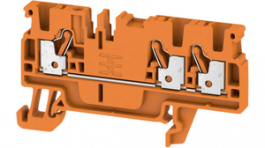 1521830000, A3C 2.5 OR terminal block, clamp, 3 poles, 24a, 2.5mm2, orange, Weidmuller