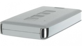 13124.47, Remote Control Case 4 Pushbutton 71.5x39.5x11mm Chrome / White Plastic, Teko