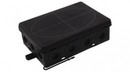 KA 016 BK, Junction Box 86x125x41mm Polyethylene (PE)/Polypropylene (PP) IP55 Black, WISKA LTD