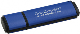 DTVP30/4GB, USB Stick DataTraveler Vault Privacy 3.0 4 GB metallic-blue, Kingston