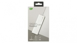 GP DIEM POWERBANK LUNA WHITE 2500MAH, Powerbank GP Diem 2.5Ah White, GP Batteries