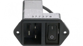 EC12.1101.001, Разъем: питания AC; гнездо; "папа"; 20А; 250ВAC; IEC 60320, Schurter