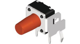DTSA-66R-V, Tactile Switch DTSA, 1NO, 2.6N, 15.85 x 7.4mm, DIPTRONICS