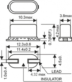 KX-KT SMD CRYSTAL 27,120, Quartz SMD 27.120 MHz, GEYER