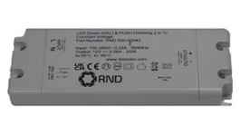 RND 500-00043, LED Driver, DALI Dimmable CV, 25W 2.08A 12V IP20, RND power