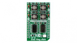 MIKROE-2152, 2x2 Key Click 4 Button Keypad Module 5V, MikroElektronika