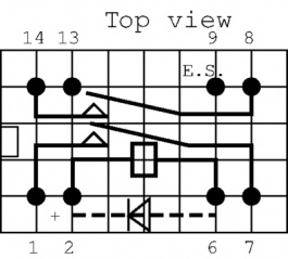 HE722A0500, Reed Relay 2 Make Contacts (NO) 200 VDC 0.5 A, Littelfuse