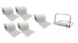 RND 600-00255, 5x Wiping Paper Rolls + Wall Stand Dispenser, RND Lab