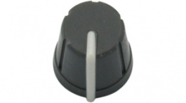RND 210-00327, Push-on Knob, grey, 6.0x4.5 mm shaft, RND Components