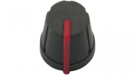 RND 210-00322, Push-on Knob, grey, 6.4x5.5 mm shaft, RND Components