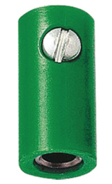 2,6MM GRN ZWERG-KUPPLUNG, Cable socket, green, Donau