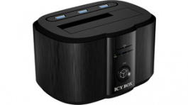 IB-125CH, Docking Station SATA 2.5/3.5" USB 3.0 Black, ICY BOX