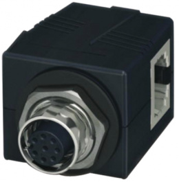 VS-BH-M12FS-8CON-RJ45/90, Panel mount jack M12 A-coded to RJ45, Phoenix Contact