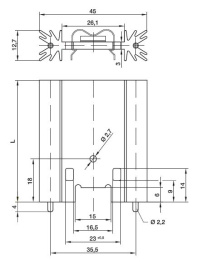 KL-196/33,5/SW/OL, Радиатор: штампованный; ребристый; черный; L: 33,5мм; W: 45мм, Seifert electronic