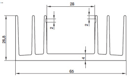 KL-133/37,5/3/SW, Радиатор: штампованный; ребристый; TO3; черный; L: 37,5мм; W: 65мм, Seifert electronic
