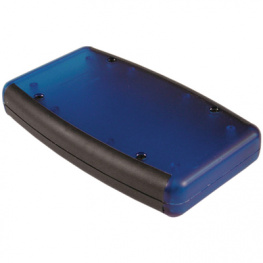 1553DTBUBKBAT, Handheld enclosure transparent blue-black 147 x 89 x 24 mm ABS, Hammond