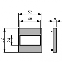 2 405 220, Mounting frame 52 x 52 mm, HENGSTLER