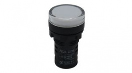 RND 210-00058B, Panel Indicator, White, 22mm, 12V, Screw, RND Components