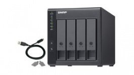 TR-004, USB-C Hard Drive Enclosure with RAID, 4x 2.5"/3.5", SATA II/SATA III, Qnap