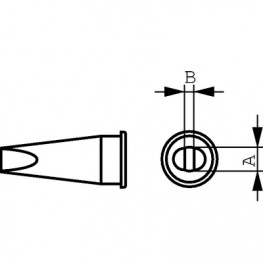 LHT-D, Soldering tip Chisel shaped 4.7 mm, Weller