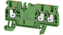 1521870000, A3C 2.5 GN terminal block, clamp, 3 poles, 24a, 2.5mm2, green, Weidmuller